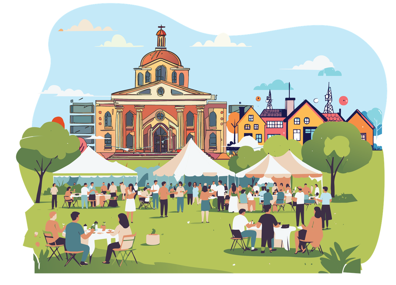 Community festival illustrating Common Net support for communities and organisations